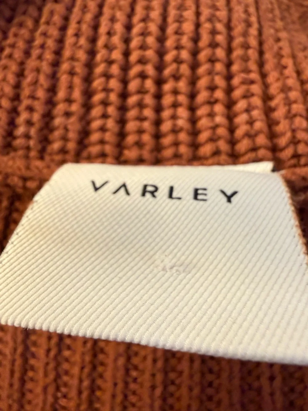 Varley Rust Ribbed Half-Zip Turtleneck Sweater - Picture 3 of 3